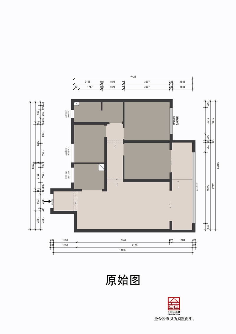 遠洋晟庭130平米原始戶型圖