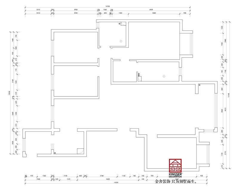 東南智匯城191平米原始戶型圖