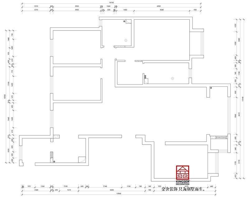 東南智匯城191平米戶型拆除圖