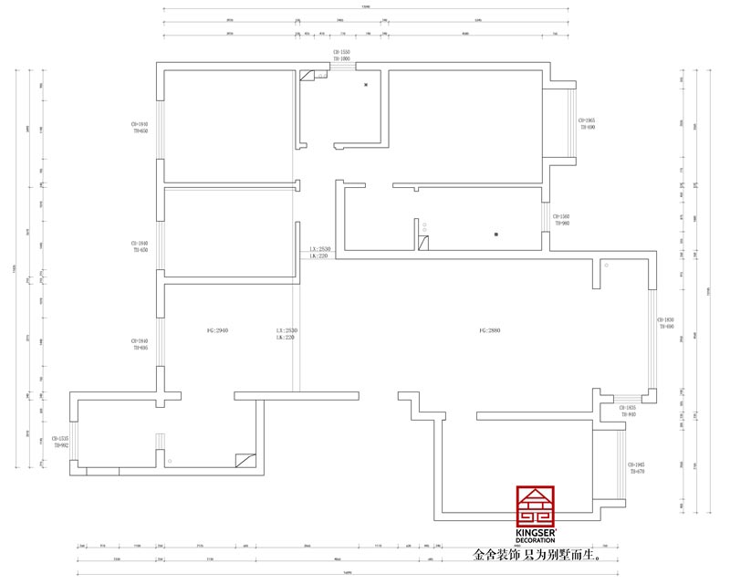 東南智匯城191平米原始戶型圖