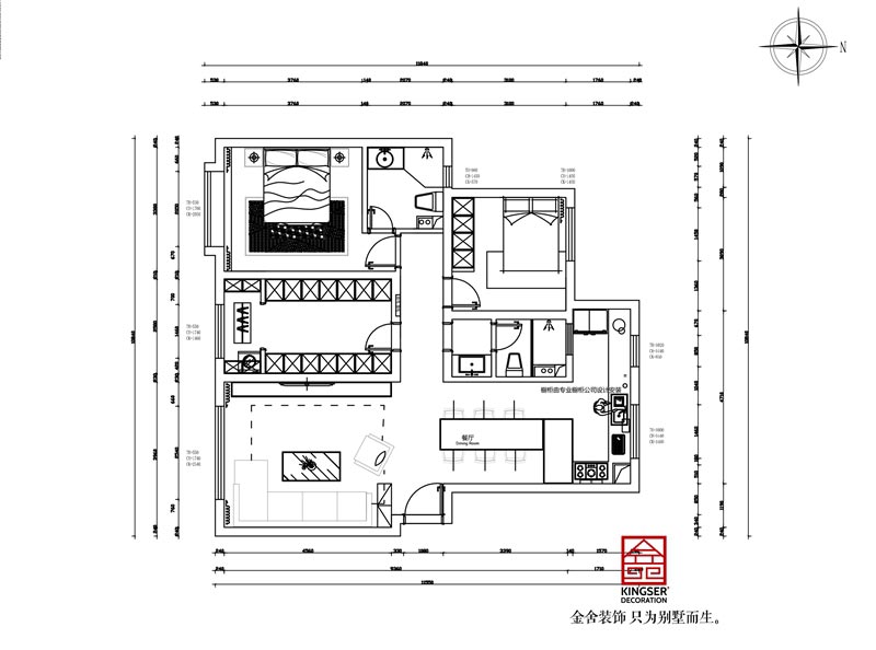 國赫天著130平米戶型分析