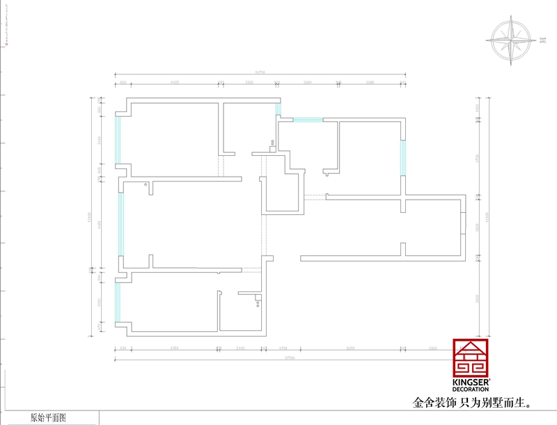 融創(chuàng)臻園壹號(hào)170平米戶型原始平面圖