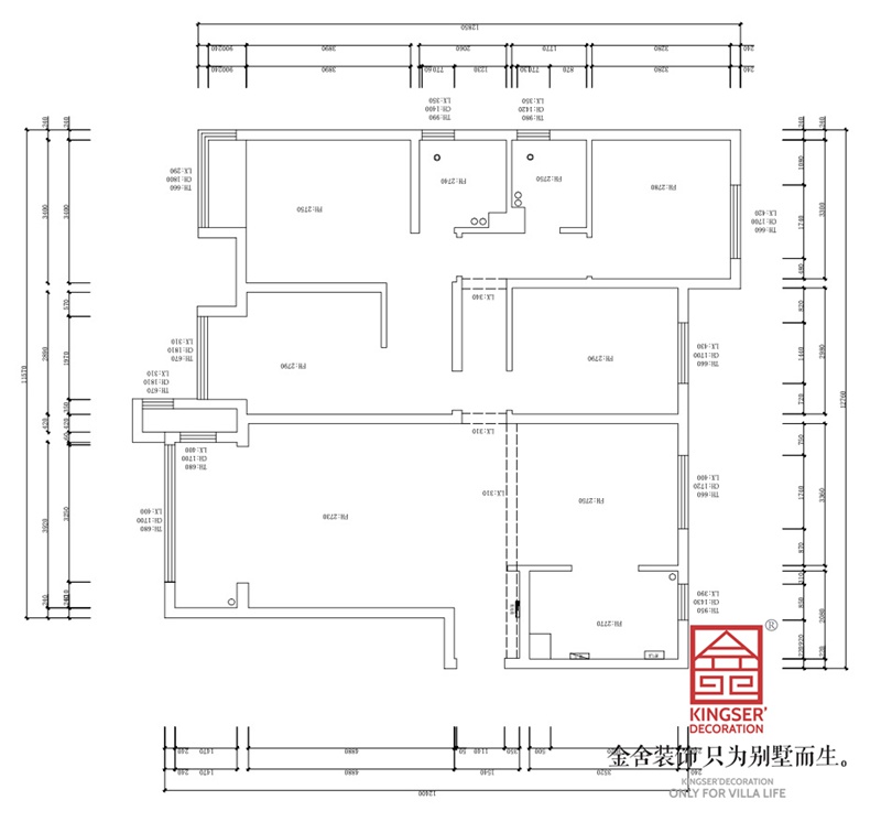 東南智匯城170平米四室二廳一廚兩衛(wèi)戶型原始平面圖